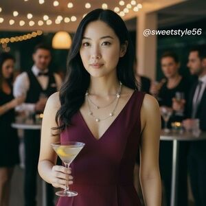 BRIGHTON "Contempo" Long Length Silver And Pearl Swirl Necklace... Cocktail Chic